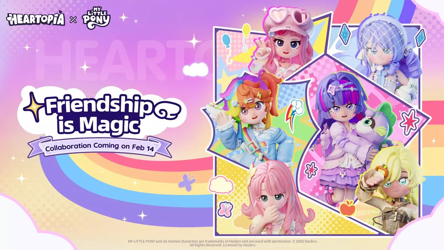 Imagine oficială crossover My Little Pony x Heartopia, XD/Hasbro