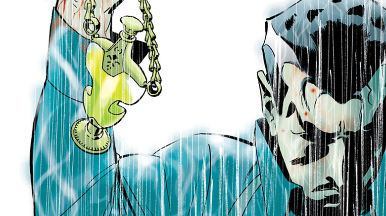 Doctor Strange ridicând Elixirul lui Otkid pe coperta Doctor Strange: The Oath #5