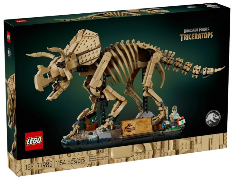 Cutia Triceratops LEGO Jurassic World Fosile de Dinozauri