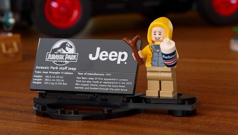 Minifigurina LEGO Jurassic Park Jeep Wrangler Dennis Nedry