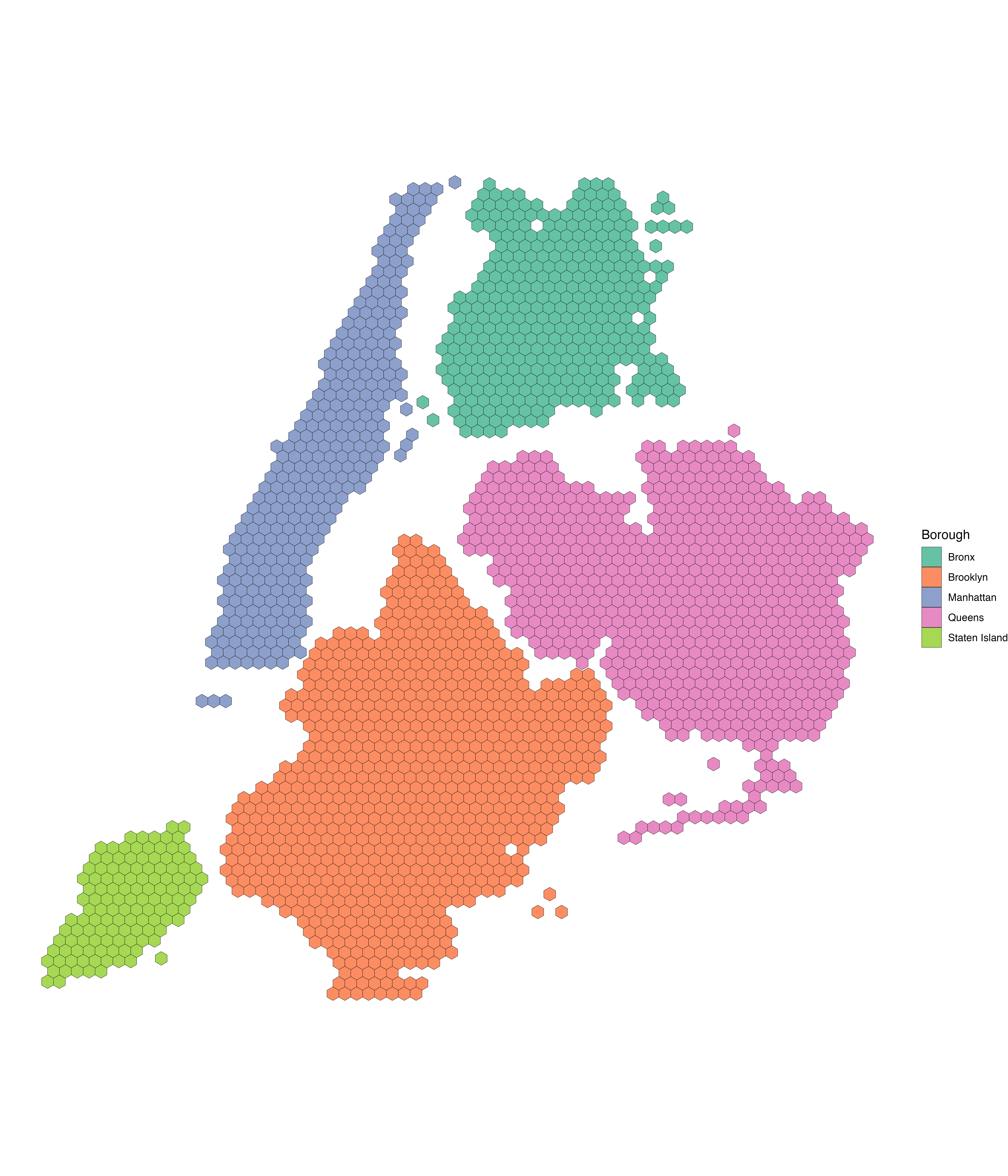 Hartă hexagonală la nivel de tract gol