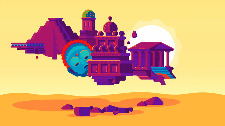 Un templu plutitor și alte imagini religioase din Oul