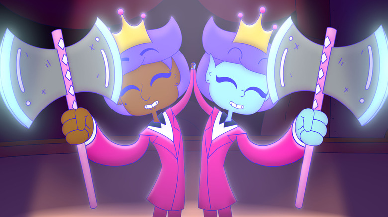 Cele două regine lesbiene ale spațiului își țin labrizele în Lesbian Space Princess
