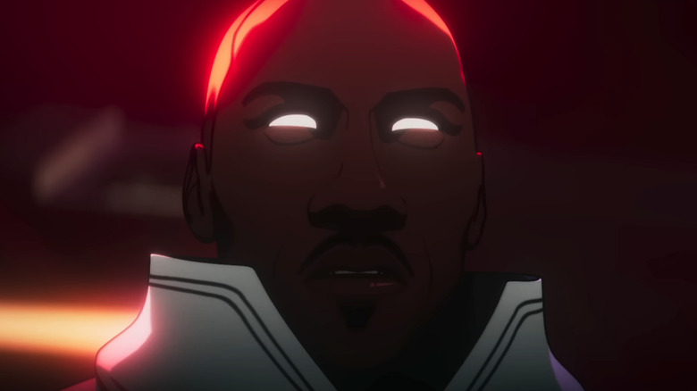 Blade Knight al lui Todd Williams este văzut în prim-plan cu ochi albi strălucitori în Marvel Zombies