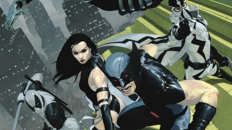 Coperta Uncanny X-Force - Deadpool, Wolverine, Psylocke și Fantomex
