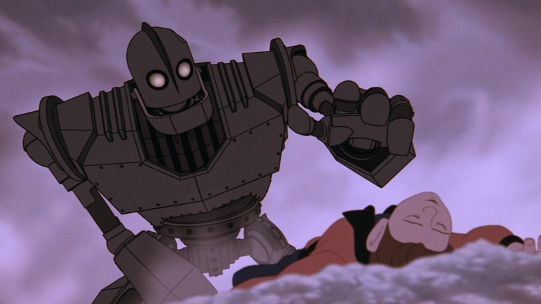 Uriașul de Fier este îngrozit de un Hogarth posibil mort în The Iron Giant
