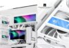 Thermalright Fan Frame Vision-1 screen clipped onto a 120mm PC case fan