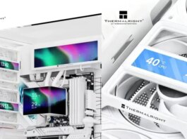 Thermalright Fan Frame Vision-1 screen clipped onto a 120mm PC case fan