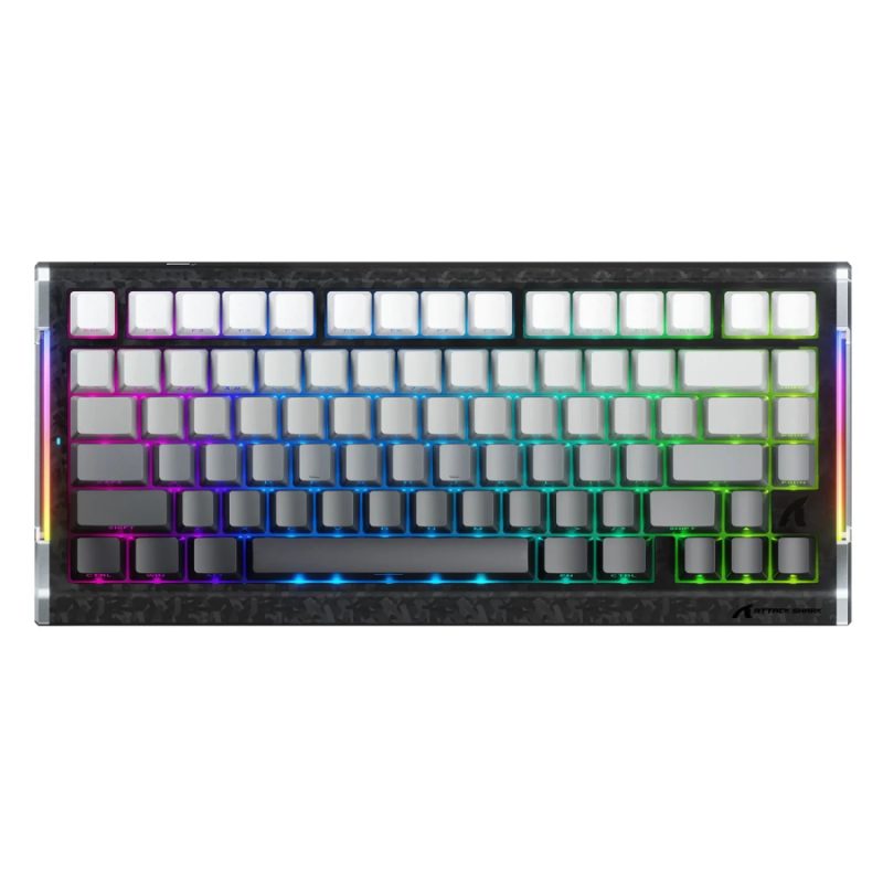 Attack Shark R86 HE aduce comutatoare magnetice la o placă de 75% 2 Tastatură pentru jocuri Attack Shark R86 HE 75% magnetică cu carcasă superioară din fibră de carbon și iluminare RGB