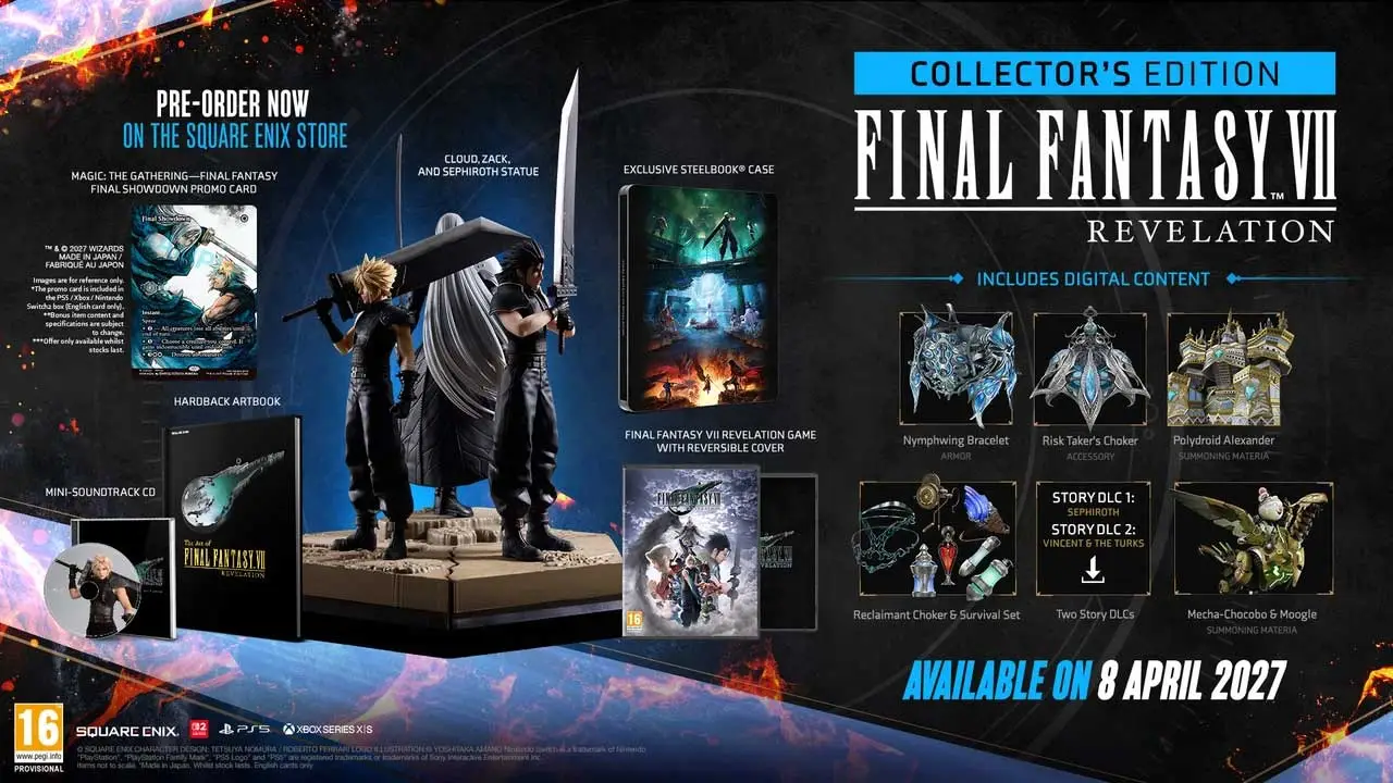 Final Fantasy VII Revelations Ediția de colecție, Square Enix