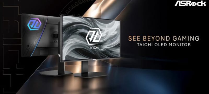Monitoarele OLED ASRock Taichi debutează cu până la 720 Hz 3 Monitoarele OLED ASRock Taichi s-au aliniat arătând iluminarea din spate și rame subțiri