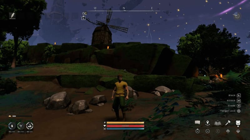 Portul RuneScape Dragonwilds Switch 2 care arată imagini neclare din joc pe un ecran portabil