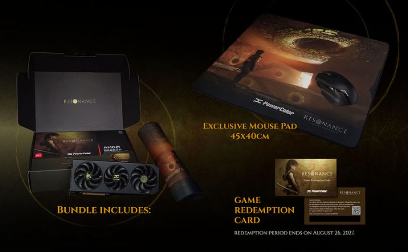 PowerColor Resonance RX 9070 XT primește ilustrația Plague Tale 1 Placă grafică PowerColor Resonance RX 9070 XT cu ilustrație a plăcii din spate Plague Tale Legacy aurie