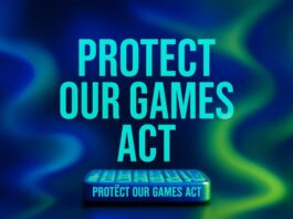 Gavel resting beside a game controller symbolising the Protect Our Games Act legislation