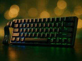 Epomaker HE60 wireless magnetic gaming keyboard with 60 percent layout and carry strap
