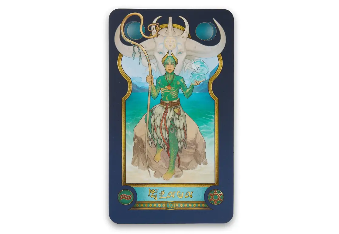 Cartea Oracle Deck în God of War Laufey Collector Box,