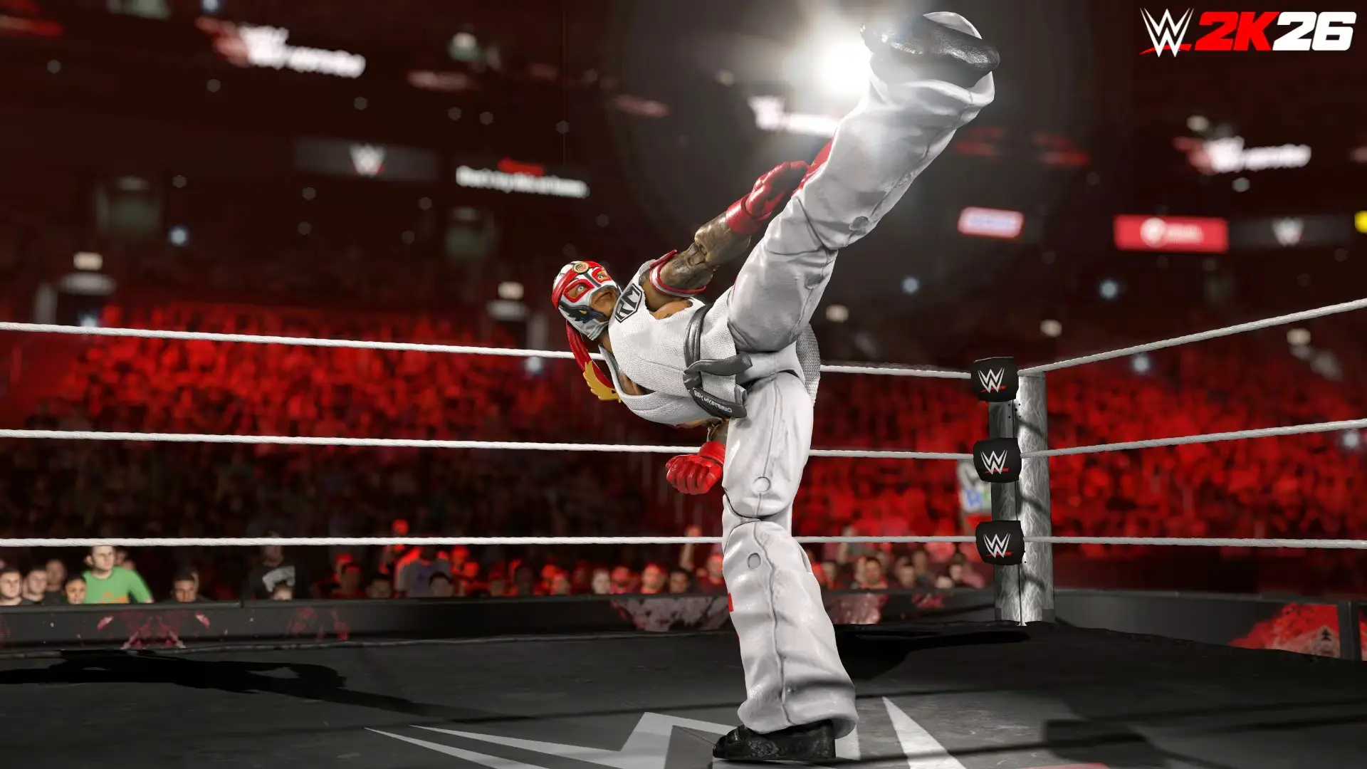 Rey Mysterio în rolul lui Ryu în WWE 2K26, 2K